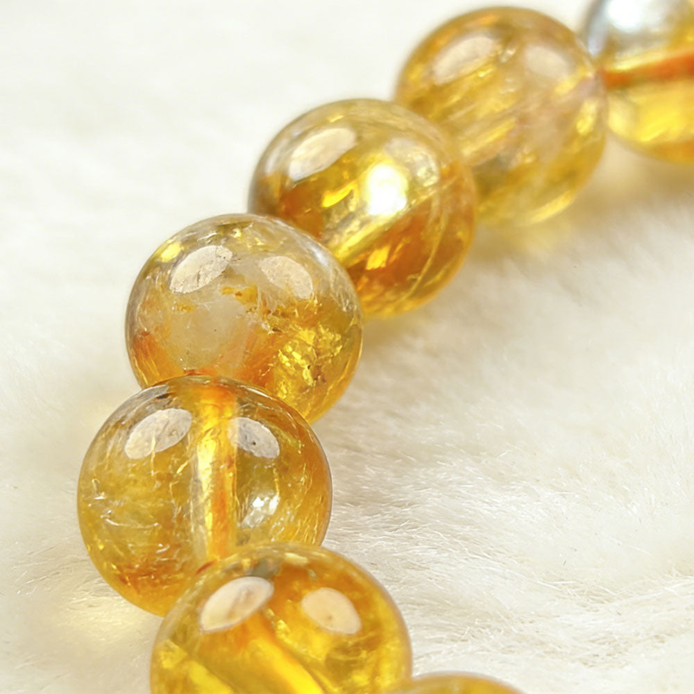 non-jewelry Decorative Golden Rutilated Quartz Bracelet for Decorative Clear-Tone