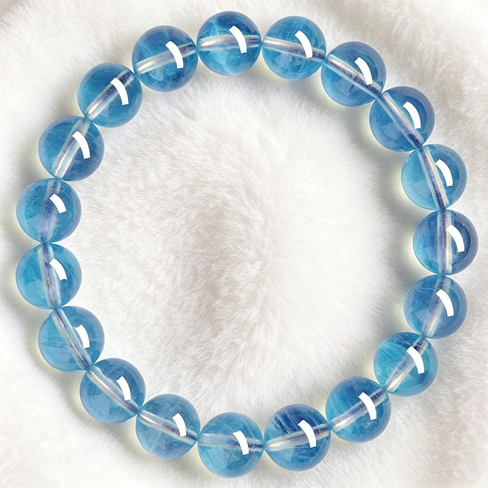 non-jewelry Aquamarine Statement Accessory Bracelet – Soft Color & Clear-Tone Style