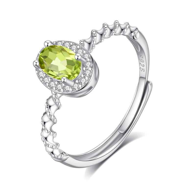 non-jewelry Crystal Statement Accessory Ring, Adjustable S925 Silver Halo for Style & Rich Color
