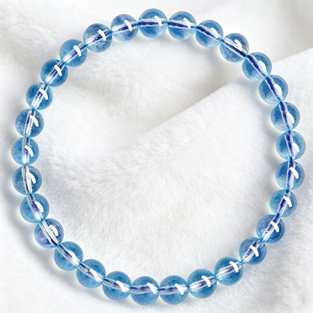 non-jewelry Aquamarine Statement Accessory Bracelet – Soft Color & Clear-Tone Style