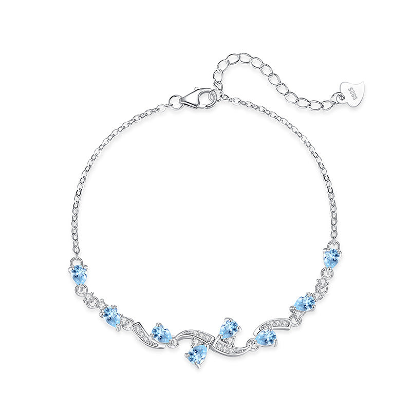 non-jewelry Decorative Teardrop Crystal Link Bracelet for Women
