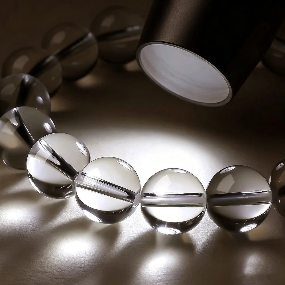 non-jewelry Decorative Clear Quartz Bracelet for Decorative Clear-Tone