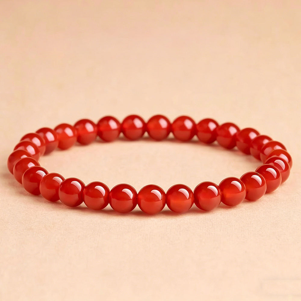 non-jewelry Red Agate Statement Accessory Bracelet – Warm Vibrant Color & Statement Style