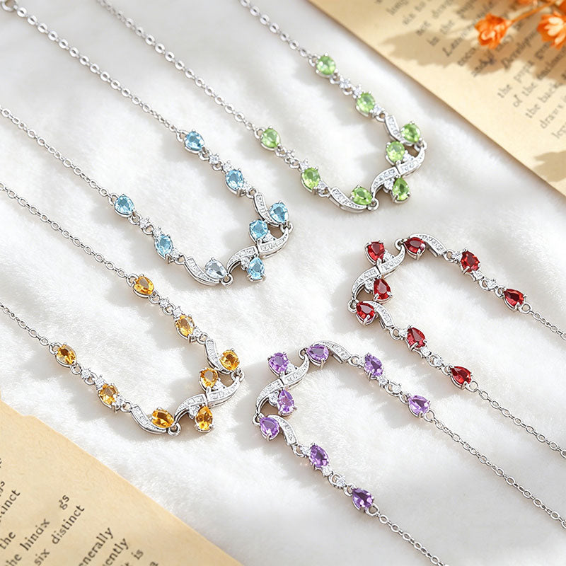 non-jewelry Decorative Teardrop Crystal Link Bracelet for Women
