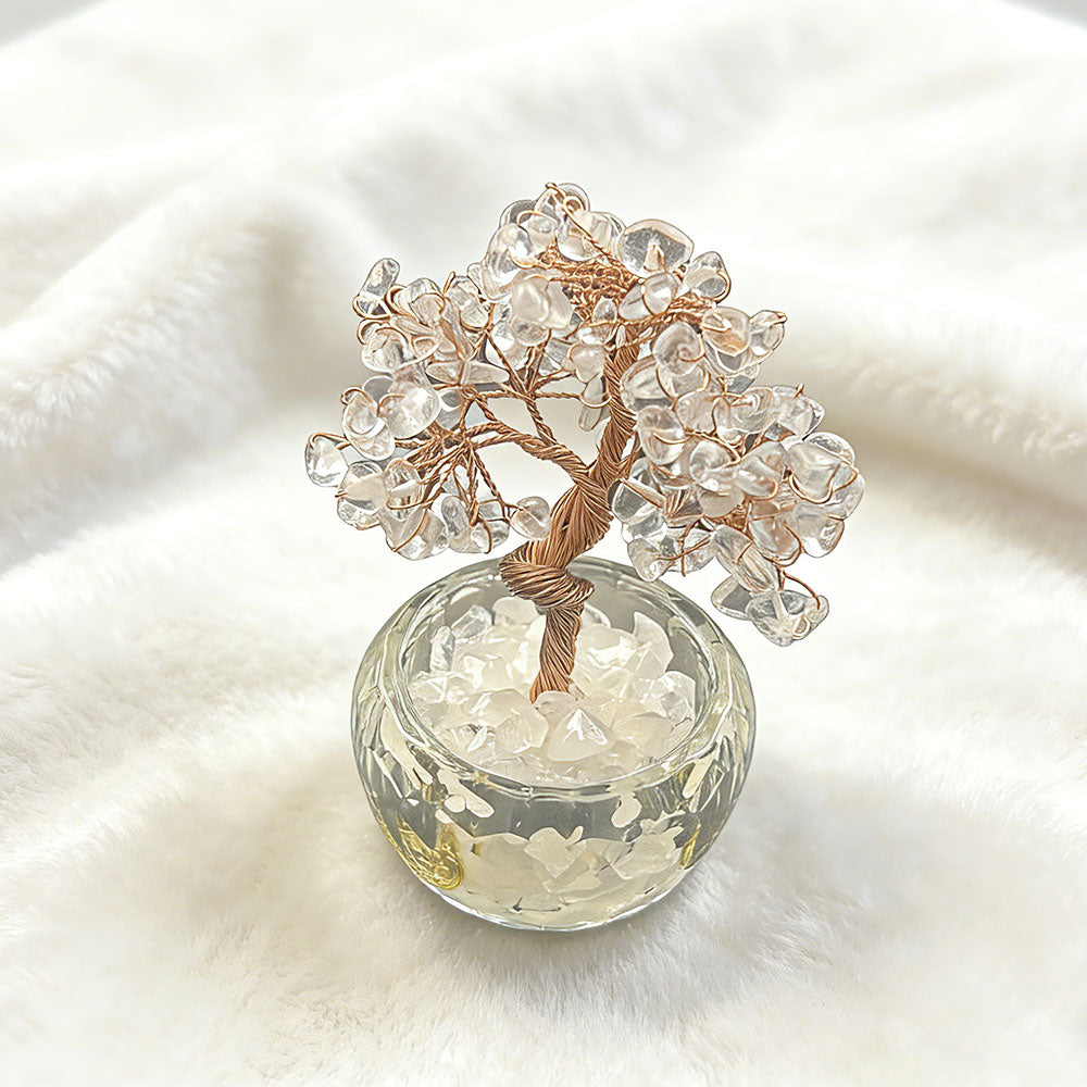 non-jewelry Rooted Clear-Tone Clear Quartz Crystal Tree