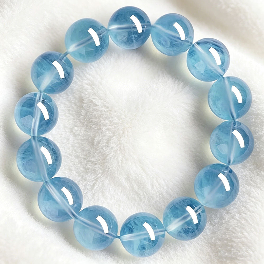 non-jewelry Aquamarine Statement Accessory Bracelet – Soft Color & Clear-Tone Style
