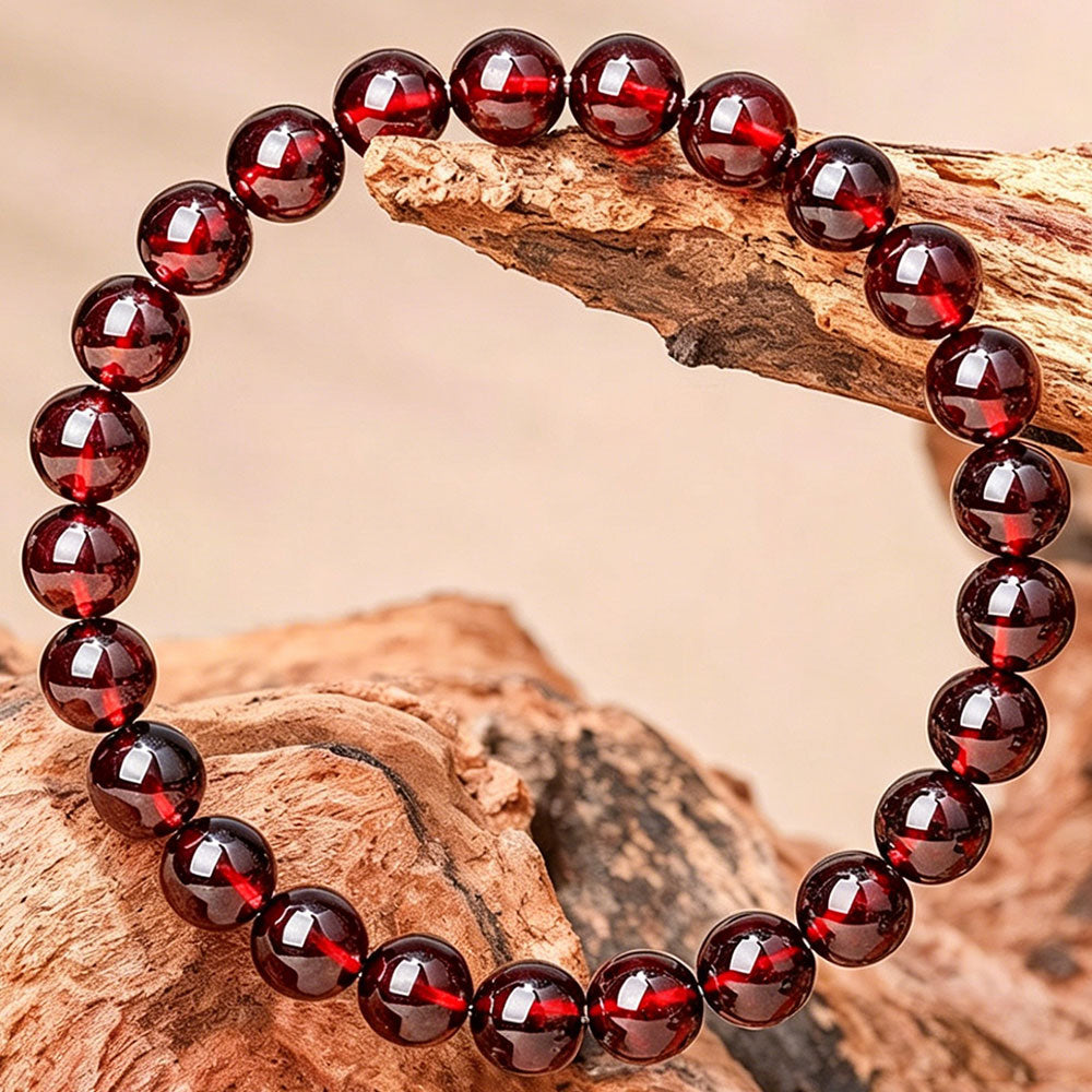 non-jewelry Garnet Statement Accessory Bracelet – Grounded Vibrant Color & Quiet Statement Style