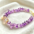non-jewelry Amethyst Agate Chain Bracelet with Zinc Alloy Accents