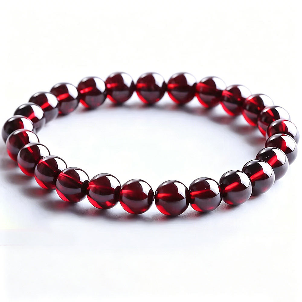 non-jewelry Garnet Statement Accessory Bracelet – Grounded Vibrant Color & Quiet Statement Style