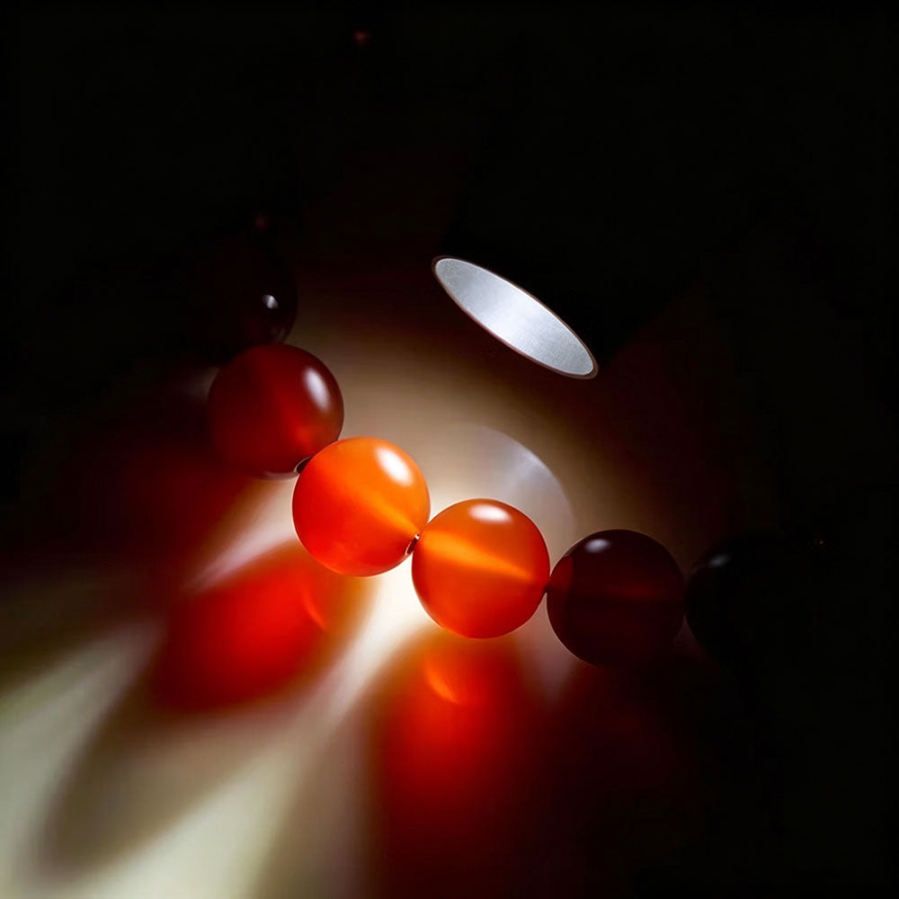 non-jewelry Red Agate Statement Accessory Bracelet – Warm Vibrant Color & Statement Style