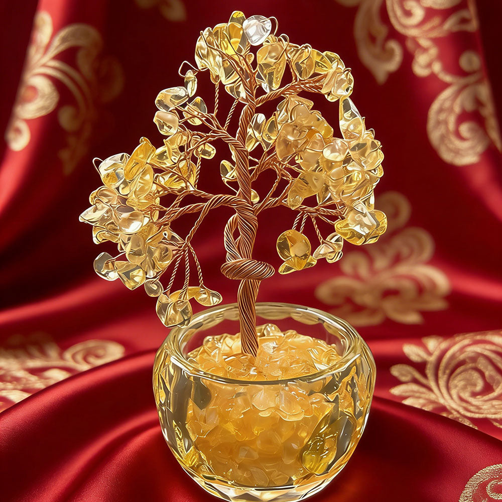 Citrine Crystal Tree by non-jewelry - Decorative Home Accent for Warm Yellow Color