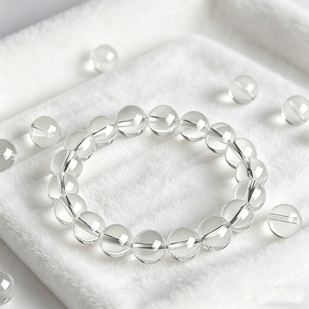 non-jewelry Decorative Clear Quartz Bracelet for Decorative Clear-Tone