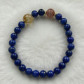 non-jewelry Lapis Lazuli Agate Rutilated Quartz Beaded Bracelet