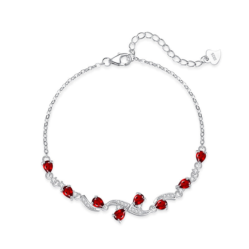 non-jewelry Decorative Teardrop Crystal Link Bracelet for Women