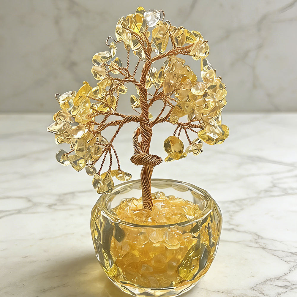 Citrine Crystal Tree by non-jewelry - Decorative Home Accent for Warm Yellow Color