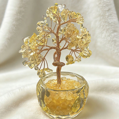 Citrine Crystal Tree by non-jewelry - Decorative Home Accent for Warm Yellow Color