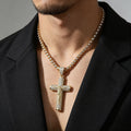 non-jewelry Faith-Inspired Cross Rhinestone Statement Necklace