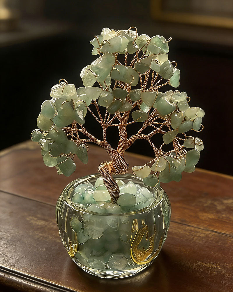 non-jewelry Green Aventurine Crystal Tree Decor Object