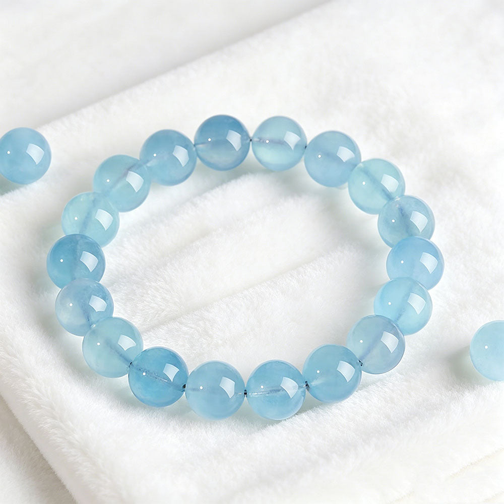 non-jewelry Aquamarine Statement Accessory Bracelet – Soft Color & Clear-Tone Style