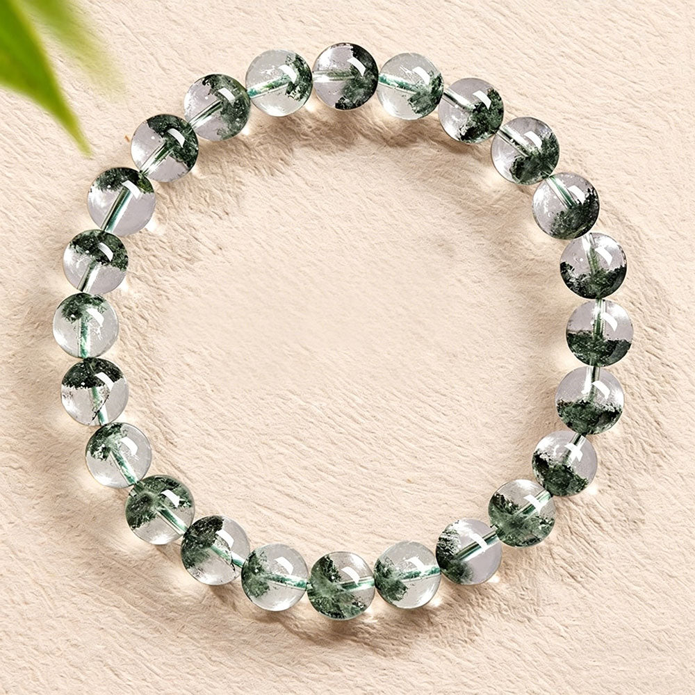 non-jewelry Green Phantom Quartz Statement Accessory Bracelet – Earth-Tone & Rich Color