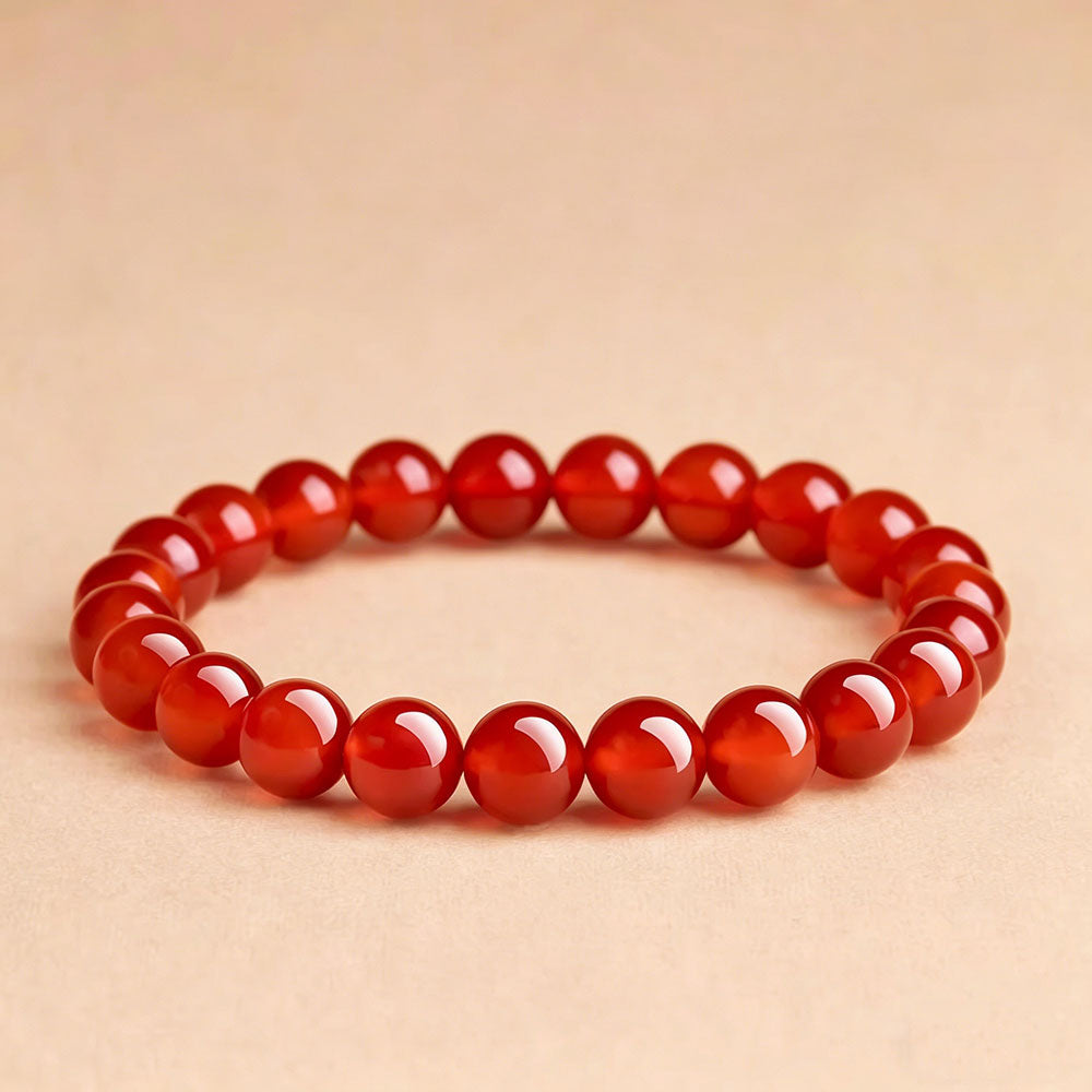 non-jewelry Red Agate Statement Accessory Bracelet – Warm Vibrant Color & Statement Style