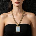 non-jewelry Jesus Crucifix Photo Pendant Cuban Link Necklace