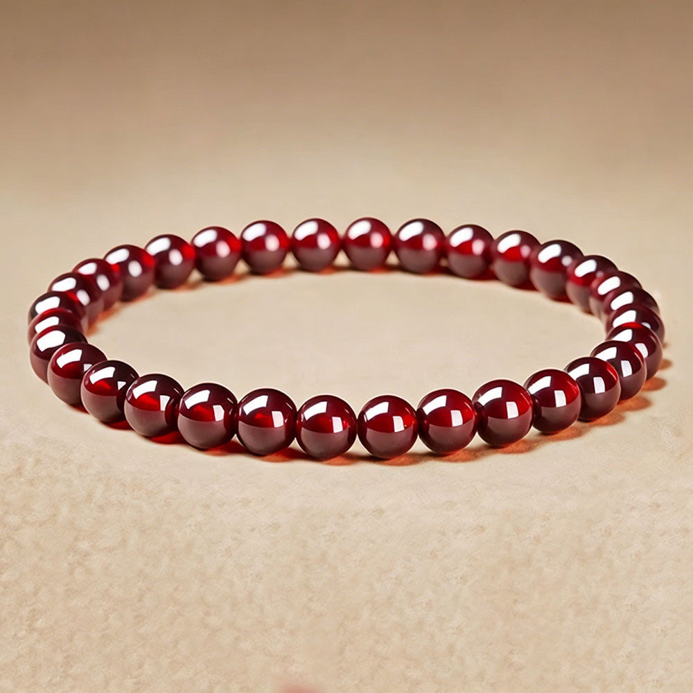 non-jewelry Garnet Statement Accessory Bracelet – Grounded Vibrant Color & Quiet Statement Style