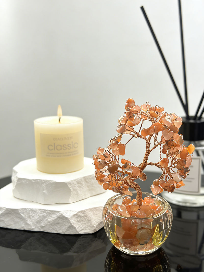 Carnelian Crystal Tree by non-jewelry - Decorative Home Accent for Soft Color & Vibrant Color