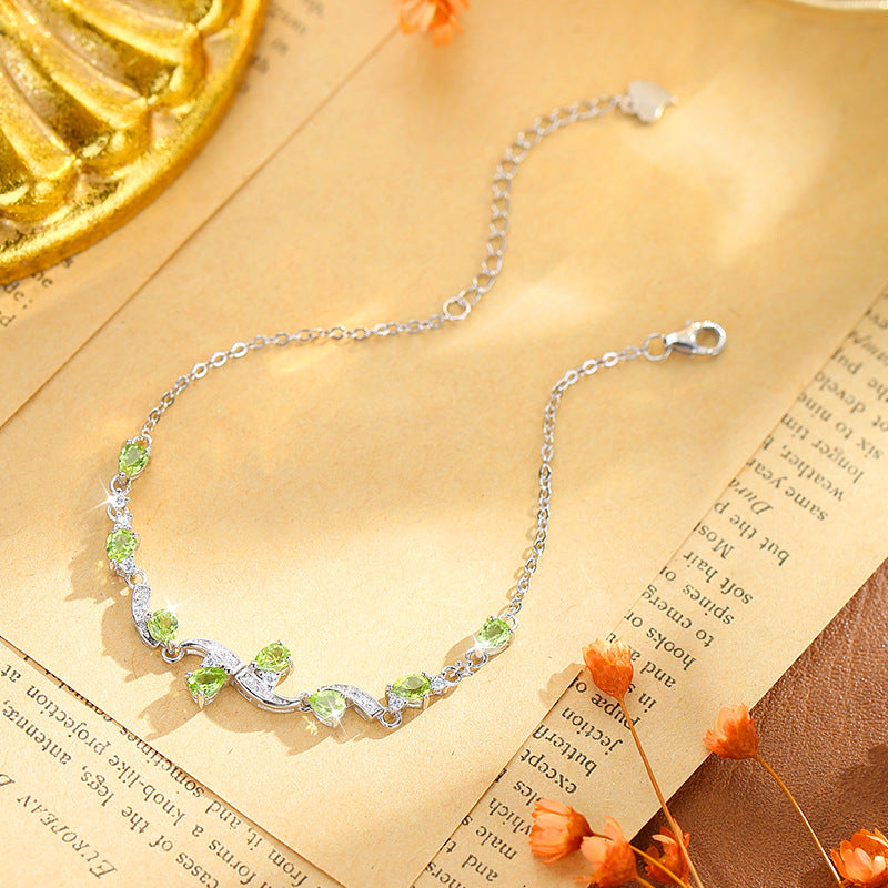 non-jewelry Decorative Teardrop Crystal Link Bracelet for Women