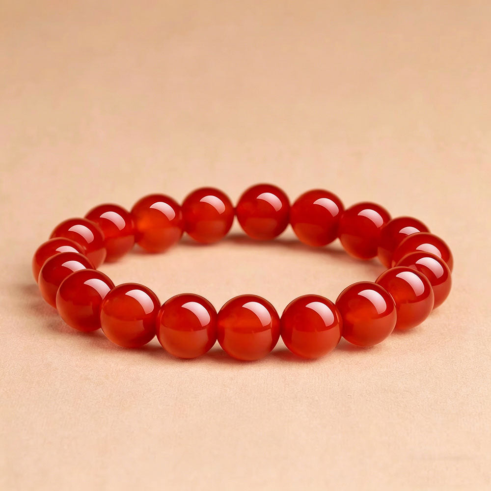 non-jewelry Red Agate Statement Accessory Bracelet – Warm Vibrant Color & Statement Style