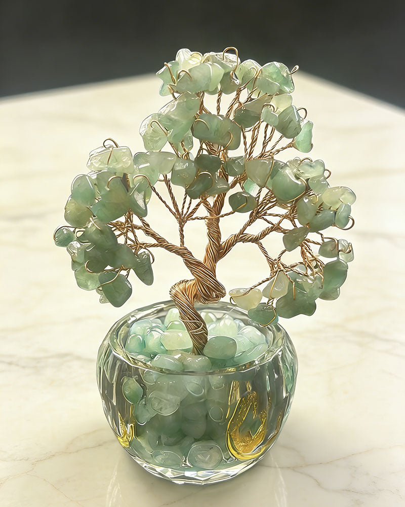 non-jewelry Green Aventurine Crystal Tree Decor Object