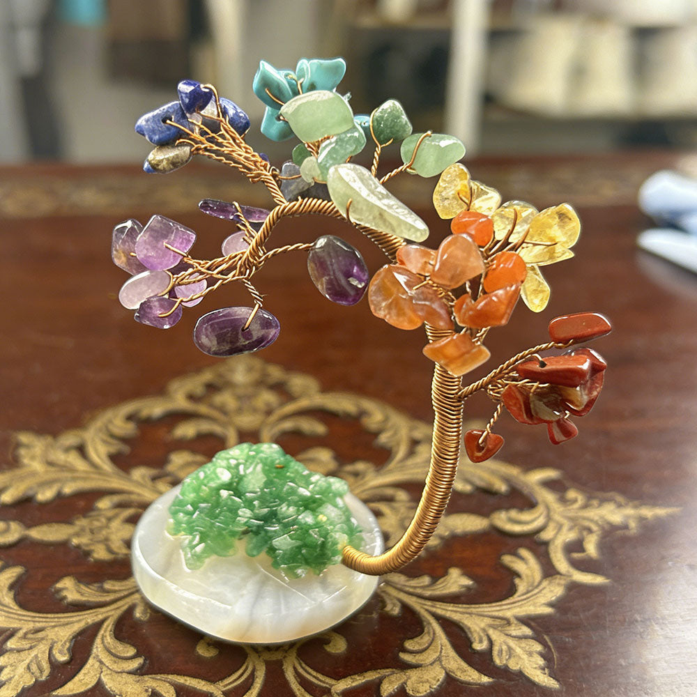non-jewelry Rooted Balanced Design Seven Seven-Color Crystal Tree