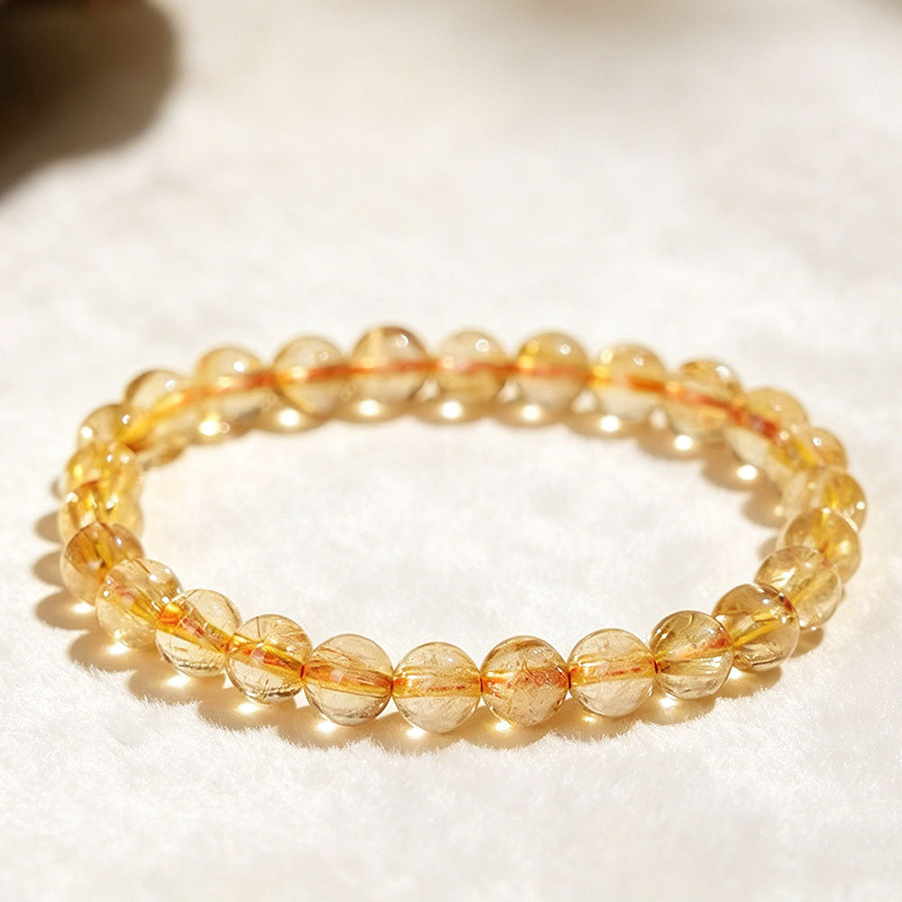 non-jewelry Decorative Gold Rutilated Quartz Rich Color Bracelet