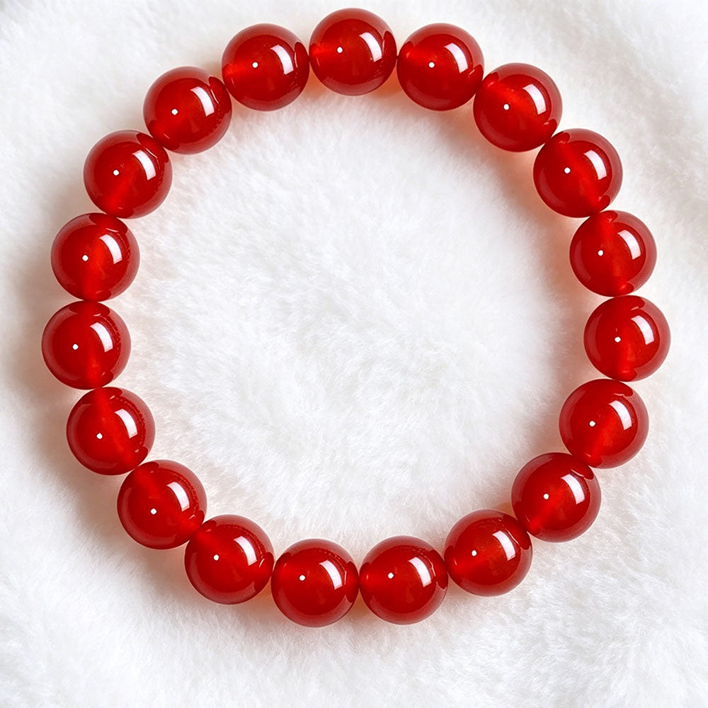 non-jewelry Red Agate Statement Accessory Bracelet – Warm Vibrant Color & Statement Style