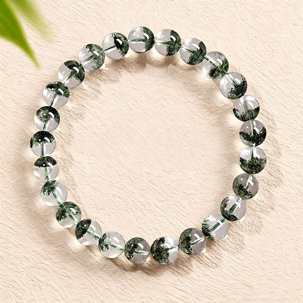 non-jewelry Green Phantom Quartz Statement Accessory Bracelet – Earth-Tone & Rich Color