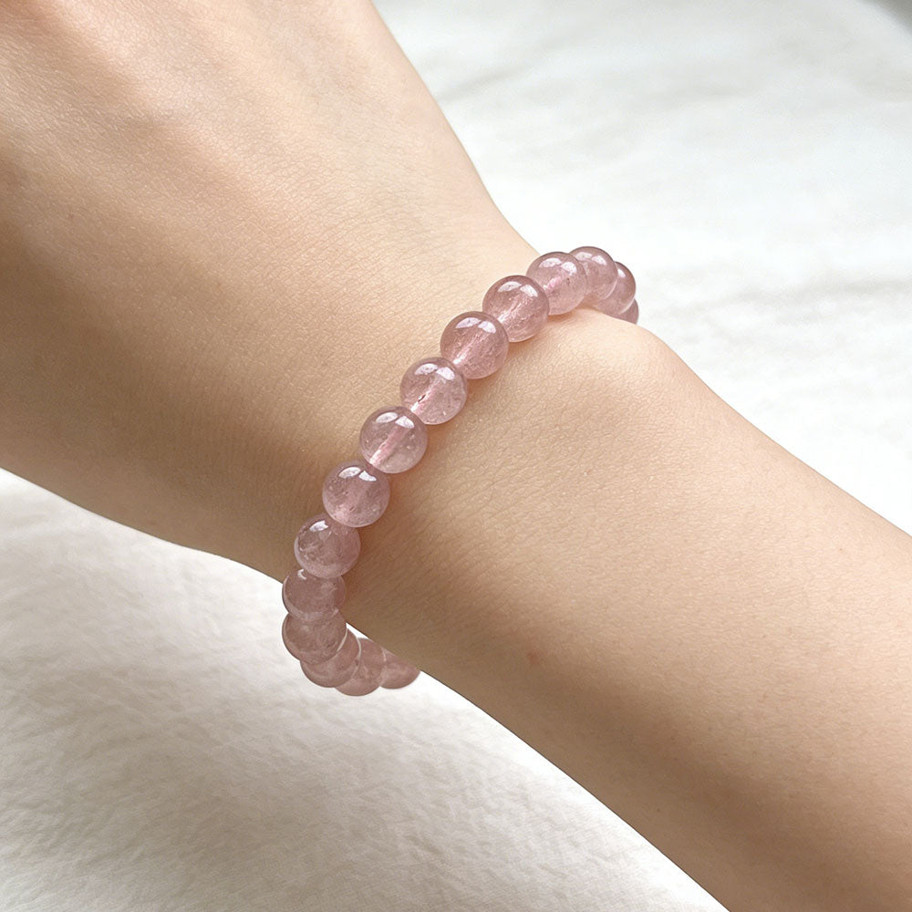 non-jewelry Decorative Strawberry Quartz Bracelet for Rose Quartz Style