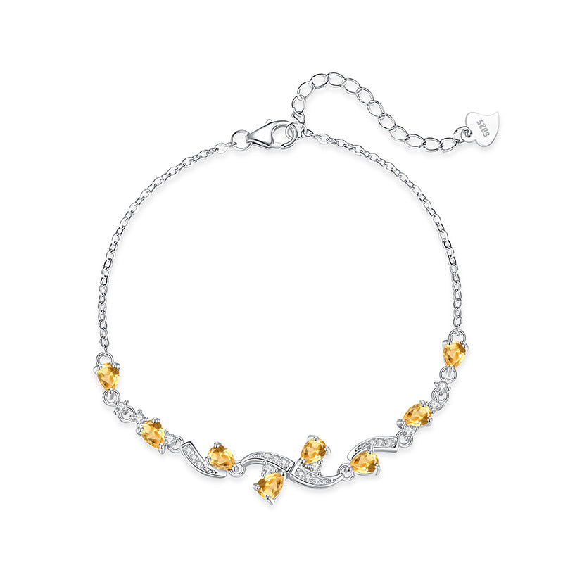 non-jewelry Decorative Teardrop Crystal Link Bracelet for Women
