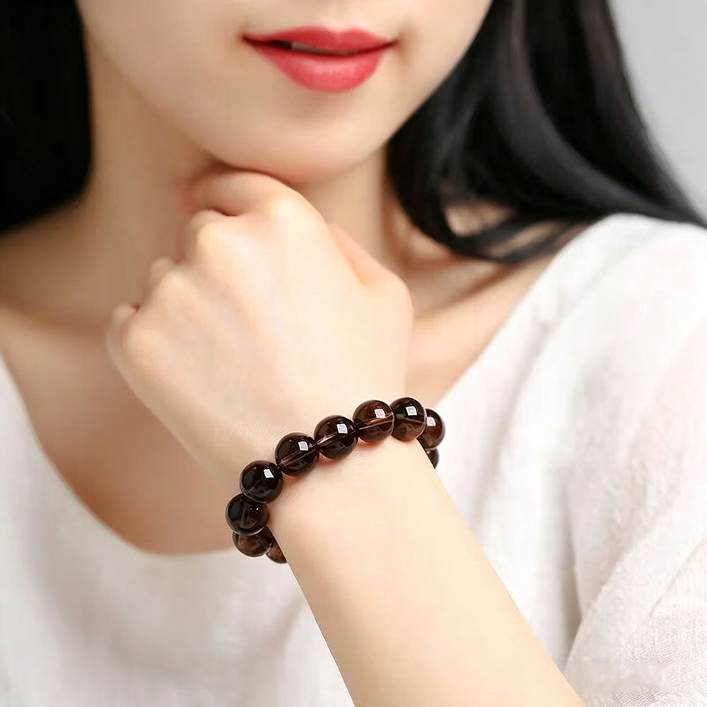 non-jewelry Decorative Smoky Quartz Earth-Tone Bracelet