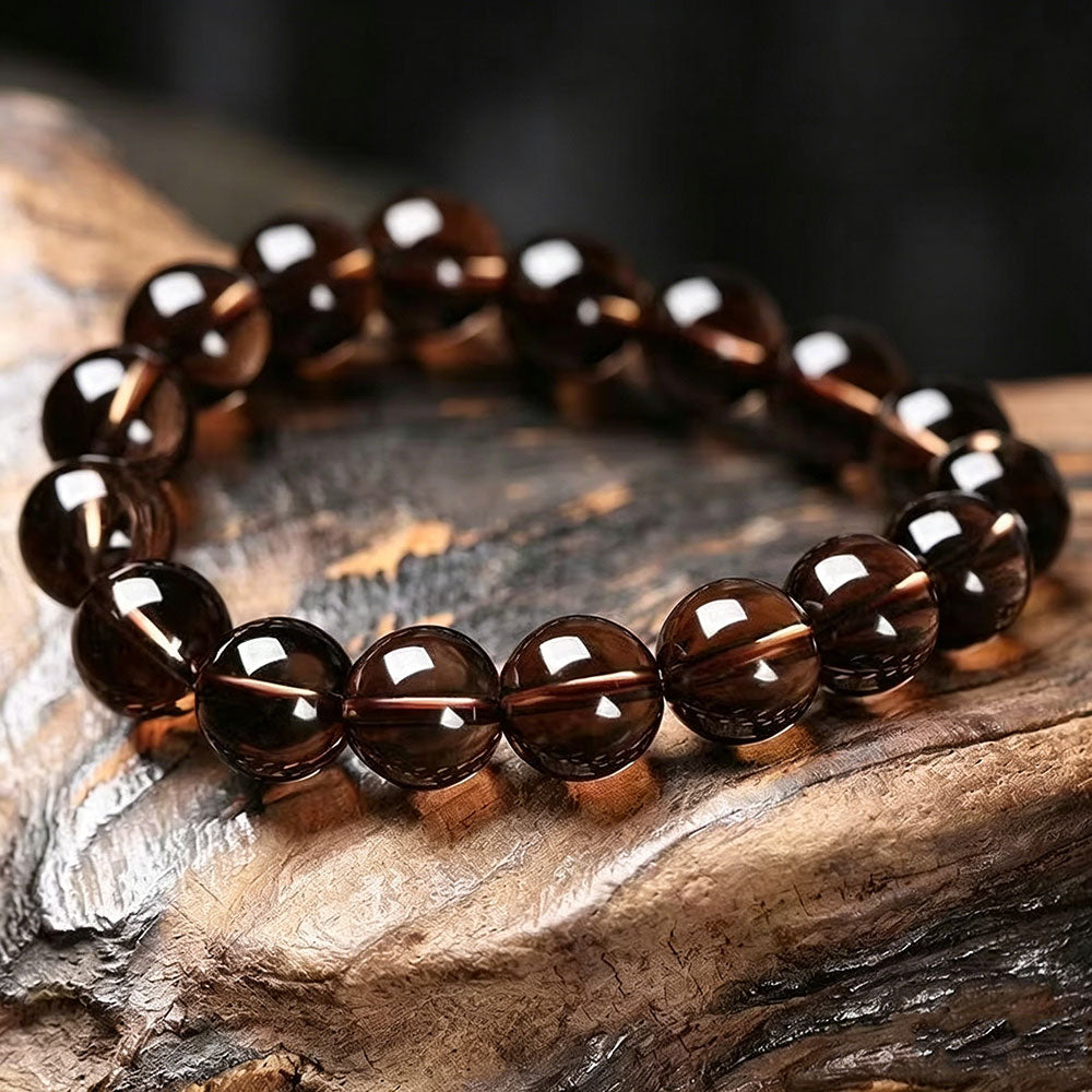 non-jewelry Decorative Smoky Quartz Earth-Tone Bracelet