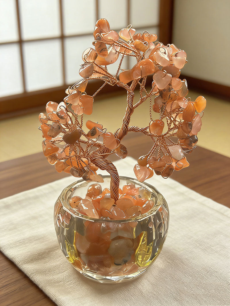 Carnelian Crystal Tree by non-jewelry - Decorative Home Accent for Soft Color & Vibrant Color