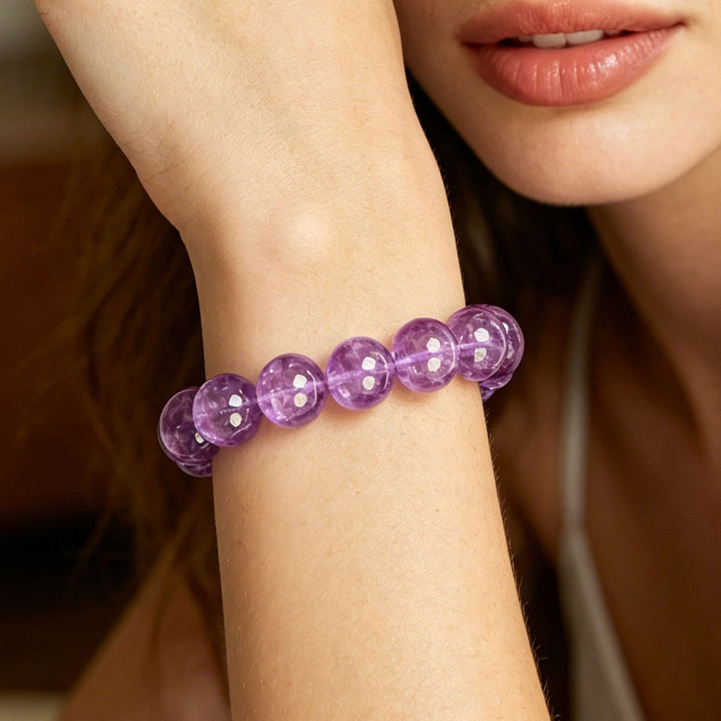 non-jewelry Decorative Amethyst Clear-Tone Bracelet