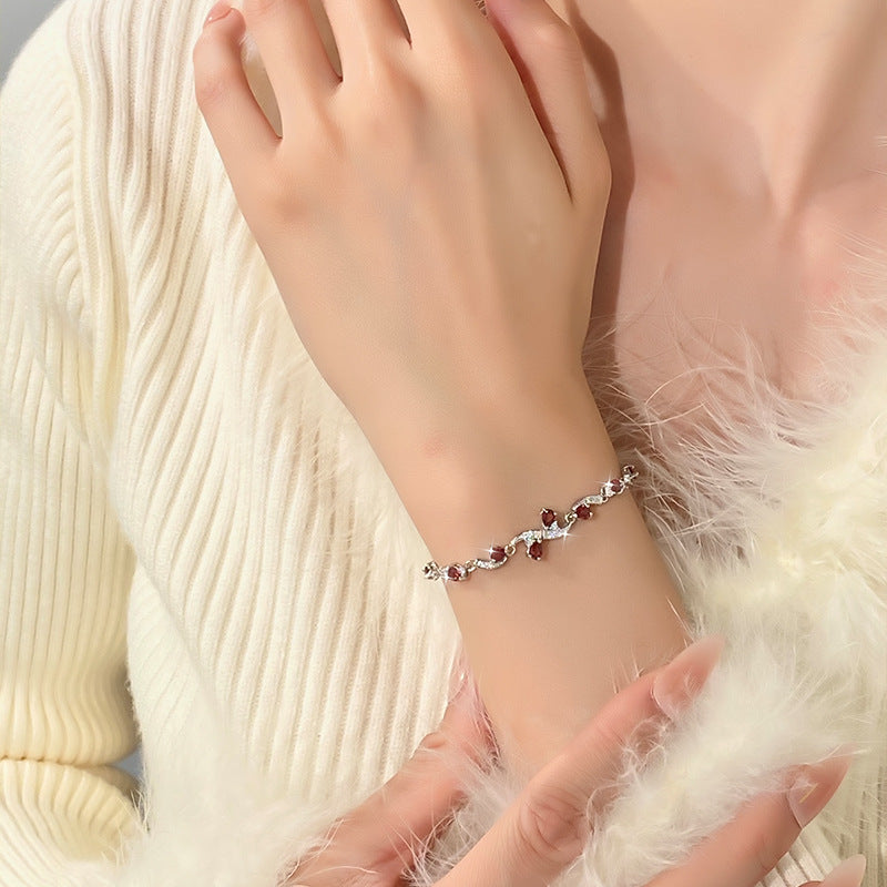 non-jewelry Decorative Teardrop Crystal Link Bracelet for Women