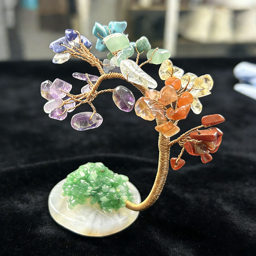 non-jewelry Rooted Balanced Design Seven Seven-Color Crystal Tree
