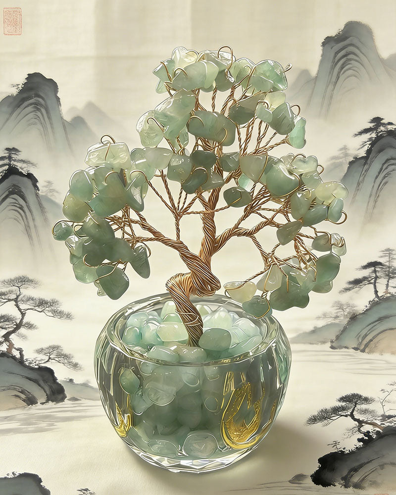 non-jewelry Green Aventurine Crystal Tree Decor Object