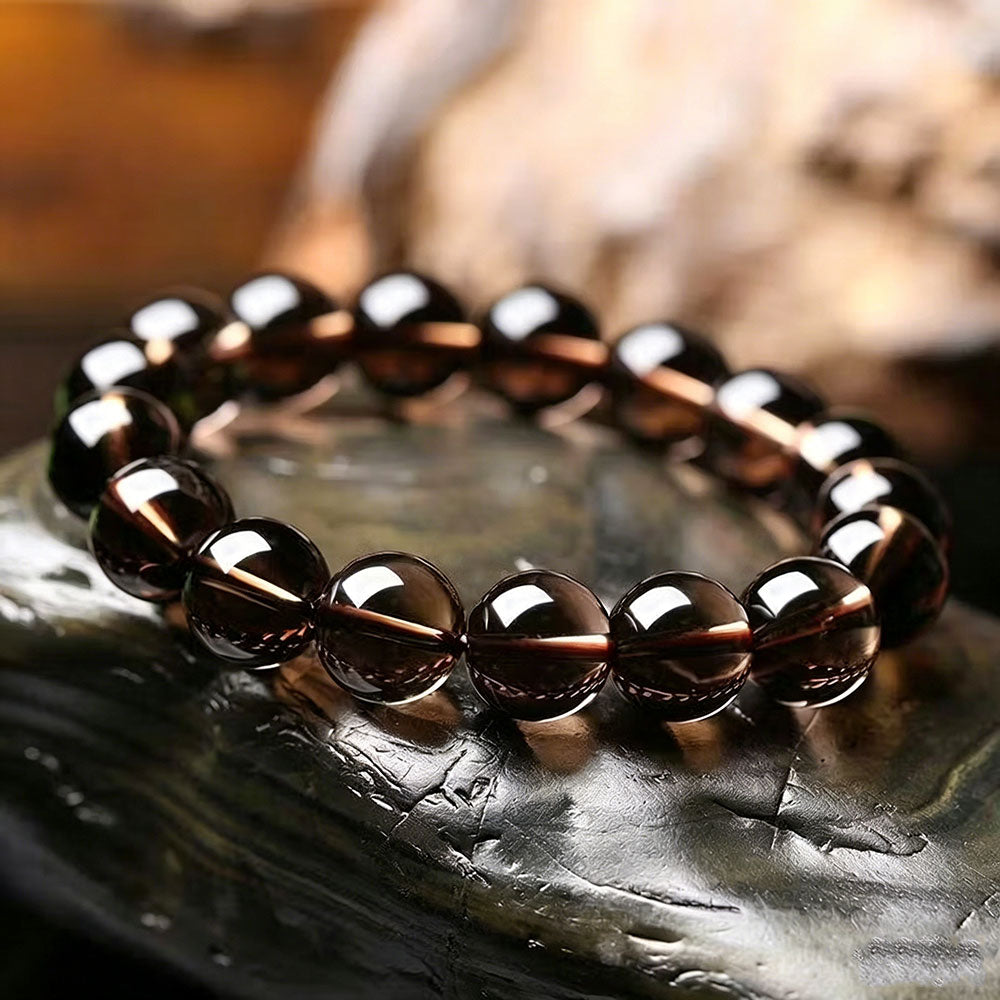 non-jewelry Decorative Smoky Quartz Earth-Tone Bracelet