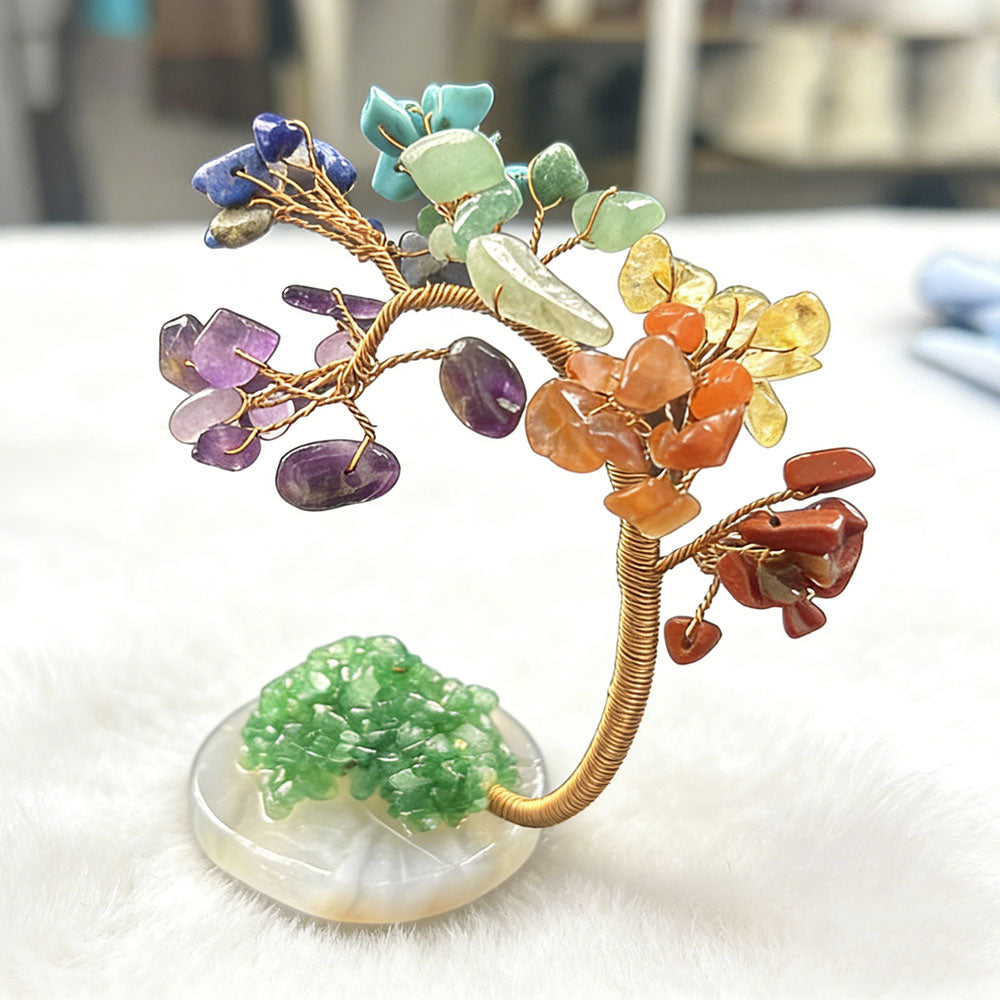 non-jewelry Rooted Balanced Design Seven Seven-Color Crystal Tree