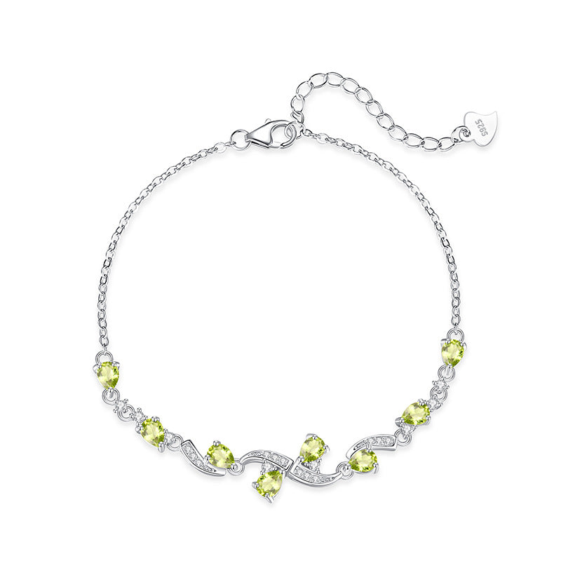 non-jewelry Decorative Teardrop Crystal Link Bracelet for Women