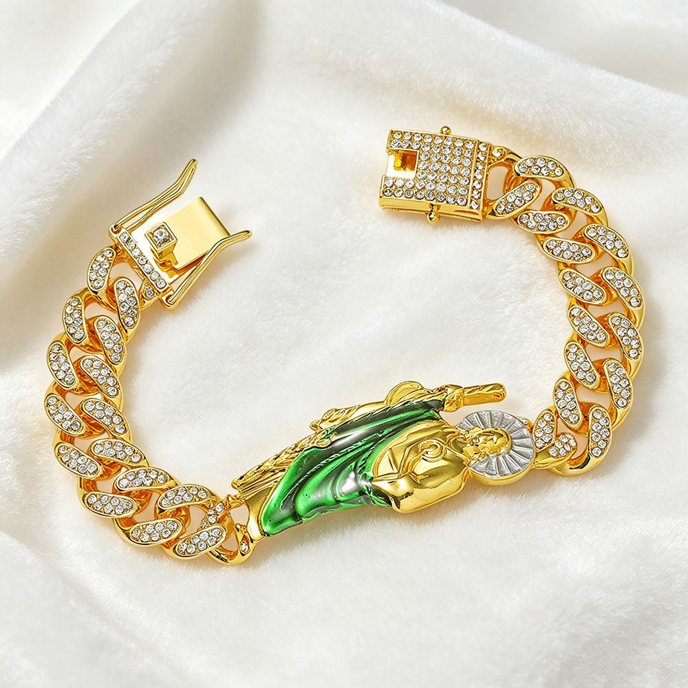 non-jewelry Decorative St. Jude Chain Bracelet for Structured Devotion