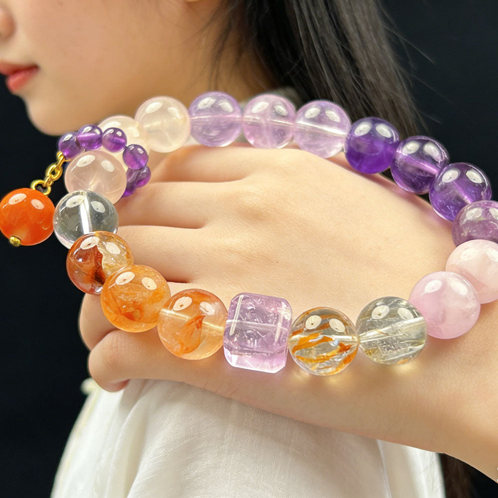 non-jewelry Decorative Balanced Look Clear-Tone Crystal Bracelet