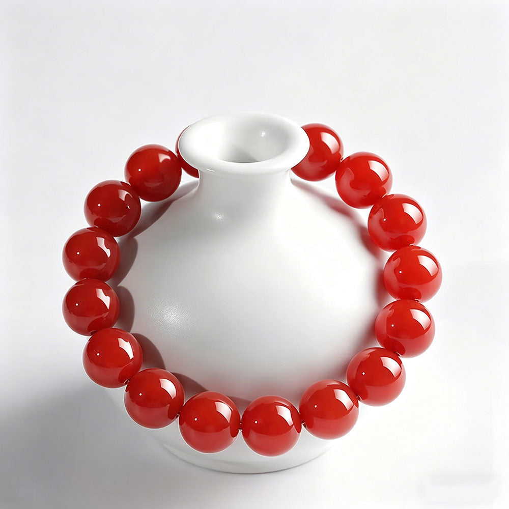 non-jewelry Red Agate Statement Accessory Bracelet – Warm Vibrant Color & Statement Style
